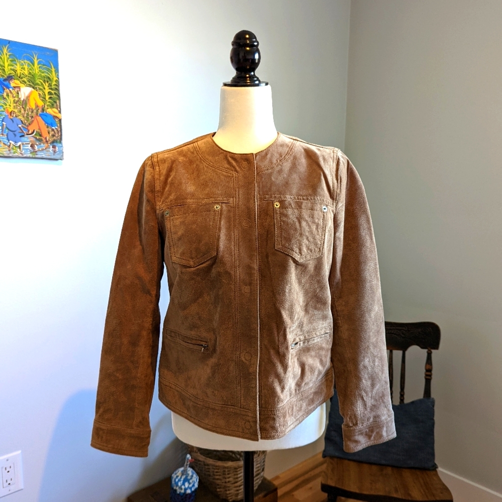 Liz Claiborne Suede Jacket. Size M petite. EUC.